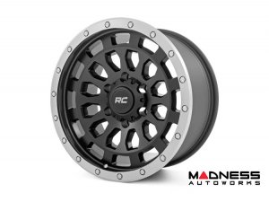 Custom Wheels (1) - Rough Country - 87 Series - Black w/ Machined Ring - 17 x 8.5 / 6 x 5.5 / +0 Custom Wheels (1) - Rough Country - 87 Series - Black w/ Machined Ring - 17 x 8.5 / 6 x 5.5 / +0